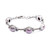 Gold-accented cultured mabe pearl station bracelet, 'Chic Pink' - Gold-Accented Cultured Mabe Pearl Silver Station Bracelet
