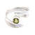 Peridot single stone ring, 'Fortunate Waves' - Artisan-Made Sterling Silver and Peridot Single Stone Ring thumbail