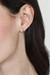 Sterling silver hoop earrings, 'Floral Circle' - Oxidized Polished Sterling Silver Floral Hoop Earrings