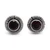Garnet stud earrings, 'Vibrant Circle of Life' - Silver Stud Earrings with Natural Faceted Garnet Gems