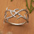 Sterling silver band ring, 'Root of Love' - Inspirational Root-Shaped Unisex Sterling Silver Band Ring