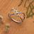 Sterling silver band ring, 'Root of Love' - Inspirational Root-Shaped Unisex Sterling Silver Band Ring