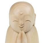 Wood sculpture, 'Gentle Jizo' - Hand-Carved Buddhist Jizo-Themed Crocodile Wood Sculpture