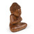 Wood sculpture, 'Buddha Curls' - Artisan-Made Polished Suar Wood Buddha Sculpture from Bali