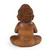 Wood sculpture, 'Buddha Curls' - Artisan-Made Polished Suar Wood Buddha Sculpture from Bali