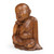Wood sculpture, 'Smiling Sage' - Polished Hand-Carved Suar Wood Buddha Sculpture from Bali (image 2b) thumbail