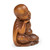 Wood sculpture, 'Smiling Sage' - Polished Hand-Carved Suar Wood Buddha Sculpture from Bali (image 2c) thumbail