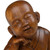 Wood sculpture, 'Smiling Sage' - Polished Hand-Carved Suar Wood Buddha Sculpture from Bali (image 2e) thumbail