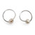Cultured pearl drop earrings, 'Glowing Circles' - Circular Sterling Silver Drop Earrings with Cultured Pearls