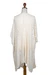 Knit long jacket, 'Vanilla Allure' - Vanilla Knit Long Jacket with Open Front and Short Sleeves