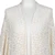 Knit long jacket, 'Vanilla Allure' - Vanilla Knit Long Jacket with Open Front and Short Sleeves