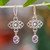 Amethyst dangle earrings, 'Purple Beautiful Bali' - Sterling Silver Dangle Earrings with Faceted Amethyst Gems