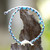 Cotton braided pendant bracelet, 'Dolphin & Waves' - Ocean-Inspired 100% Cotton Braided Dolphin Pendant Bracelet