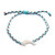 Cotton braided pendant bracelet, 'Dolphin & Waves' - Ocean-Inspired 100% Cotton Braided Dolphin Pendant Bracelet