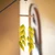 Wood and glass wind chime, 'Sunset Rhythm' - Leaf-Shaped Handcrafted Yellow Green Glass Wood Wind Chime