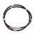 Leather and sterling silver strand bracelet, 'Bold and Beautiful' - Bohemian Leather and Sterling Silver Double-Strand Bracelet thumbail