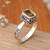Citrine single stone ring, 'Prosperous Destiny' - Birthstone 1-Carat Citrine Single Stone Ring Made in Bali