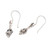 Garnet dangle earrings, 'Holy Flowers' - Floral Silver Dangle Earrings with Faceted Garnet Gemstones