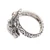 Garnet wrap ring, 'Honorable Fire' - Dragon-Shaped Sterling Silver and Natural Garnet Wrap Ring