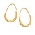 Gold-plated half-hoop earrings, 'Tie to Beauty' - Modern 18k Gold-Plated Brass Half-Hoop Earrings from Bali