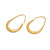 Gold-plated half-hoop earrings, 'Tie to Beauty' - Modern 18k Gold-Plated Brass Half-Hoop Earrings from Bali