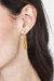 Gold-plated half-hoop earrings, 'Tie to Beauty' - Modern 18k Gold-Plated Brass Half-Hoop Earrings from Bali