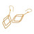 Gold-plated dangle earrings, 'Intertwined Geometry' - Geometric-Inspired 18k Gold-Plated Brass Dangle Earrings