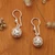 Sterling silver filigree dangle earrings, 'Ornate Balls' - Swaying Ball-Themed Filigree Sterling Silver Dangle Earrings