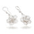 Sterling silver filigree dangle earrings, 'Fragrant Rose' - Floral-Themed Filigree Matte Sterling Silver Dangle Earrings