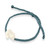 Cotton braided pendant bracelet, 'Adorable Rabbit' - Rabbit-Themed Hand-Carved Cotton Braided Pendant Bracelet