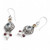 Multi-gemstone dangle earrings, 'Gemstone Glam' - Blue Topaz Cultured Pearl Citrine Garnet and Silver Earrings (image 2d) thumbail