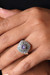 Amethyst cocktail ring, 'Sparkling Square' - Square Textured Silver Cocktail Ring with Amethyst Gemstone (image 2j) thumbail