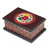Batik wood jewelry box, 'Summer Hibiscus' - Floral-Themed Batik Wood Jewelry Box Lined in Velvet (image 2b) thumbail