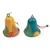 Wood ornaments, 'Colorful Holiday Bells' (pair) - 2 Bell-Shaped Hand-Carved Painted Wood Christmas Ornaments thumbail
