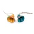 Wood ornaments, 'Colorful Holiday Bells' (pair) - 2 Bell-Shaped Hand-Carved Painted Wood Christmas Ornaments (image 2c) thumbail