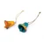 Wood ornaments, 'Colorful Holiday Bells' (pair) - 2 Bell-Shaped Hand-Carved Painted Wood Christmas Ornaments (image 2d) thumbail