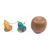 Wood ornaments, 'Colorful Holiday Bells' (pair) - 2 Bell-Shaped Hand-Carved Painted Wood Christmas Ornaments (image 2j) thumbail