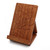 Wood tablet stand, 'Enchanting Lotus' - Lotus Flower-Themed Hand-Carved Foldable Wood Tablet Stand thumbail