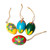 Wood ornaments, 'Festive Eggs' (set of 4) - Egg-Shaped Hand-Painted Wood Christmas Ornaments (Set of 4) (image 2b) thumbail