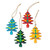 Wood ornaments, 'Colorful Pines' (set of 4) - 4 Christmas Pine Tree-Themed Hand-Painted Wood Ornaments thumbail