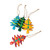 Wood ornaments, 'Colorful Pines' (set of 4) - 4 Christmas Pine Tree-Themed Hand-Painted Wood Ornaments (image 2b) thumbail