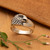 Sterling silver cocktail ring, 'Strongest Eagle' - Eagle-Themed Textured Bohemian Sterling Silver Cocktail Ring (image 2) thumbail
