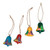 Wood ornaments, 'Vibrant Holiday Bells' (set of 4) - 4 Hand-Carved and Painted Wood Christmas Bell Ornaments (image 2b) thumbail