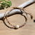 Gold-accented agate and cultured pearl bracelet, 'Sweet Rainbow' - White Cultured Pearl and Agate Pendant Bracelet from Bali (image 2c) thumbail