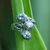 Blue topaz multi-stone cocktail ring, 'Tranquility Roots' - Silver Cocktail Ring with Three Oval Blue Topaz Gemstones