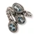 Blue topaz multi-stone cocktail ring, 'Tranquility Roots' - Silver Cocktail Ring with Three Oval Blue Topaz Gemstones