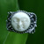 Sterling silver wrap ring, 'The Serene Moon' - Folk Art-Inspired Moon-Themed Sterling Silver Wrap Ring (image 2) thumbail