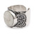 Sterling silver wrap ring, 'The Serene Moon' - Folk Art-Inspired Moon-Themed Sterling Silver Wrap Ring (image 2d) thumbail