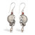 Multi-gemstone dangle earrings, 'Lunar Bali' - Balinese Moon-Themed 1-Carat Multi-Gemstone Dangle Earrings thumbail