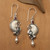 Multi-gemstone dangle earrings, 'Lunar Bali' - Balinese Moon-Themed 1-Carat Multi-Gemstone Dangle Earrings (image 2c) thumbail